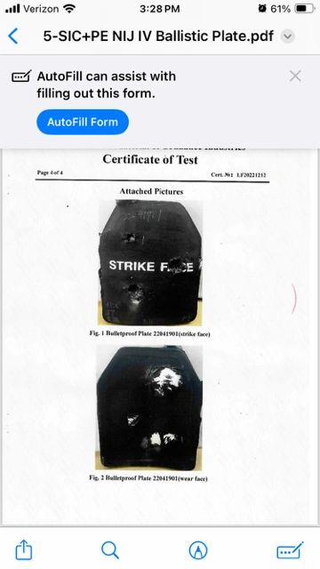 NIJ level IV Plate set of 2