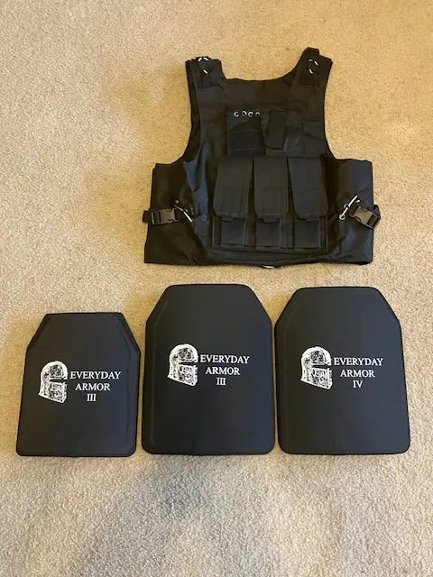 NIJ Level III XL Plates Single Curve, Shooter cut